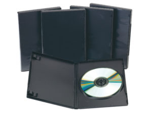 CAJA DVD Q-CONNECT -CON INTERIOR NEGRO -PACK DE 5 UNIDADES