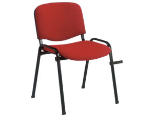 SILLA APILABLE Q-CONNECT BRAZOS CORTOS TAPIZADA SIN RUEDS 910 MM ALTO 490 MM LARGO440 MM PROFUNDIDAD ROJA