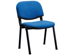 SILLA APILABLE Q-CONNECT BRAZOS CORTOS TAPIZADA SIN RUEDAS 910 MM ALTO 490MM LARGO440 MM PROFUNDIDAD AZUL