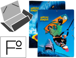 CARPETA LIDERPAPEL GOMAS SOLAPAS FOLIO TRES SOLAPAS EXTREME ZOMBIES
