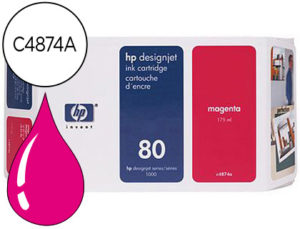 INK-JET HP DESIGNJET 1000SERIE S/1000 PLUS SERIE/ 1050C/1055CM N.80 MAGENTA, 175ML.