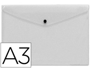 CARPETA LIDERPAPEL DOSSIER BROCHE 44244 POLIPROPILENO DIN A3 INCOLORA SERIE FROSTY