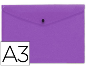 CARPETA LIDERPAPEL DOSSIER BROCHE 44246 POLIPROPILENO DIN A3 VIOLETA SERIE FROSTY