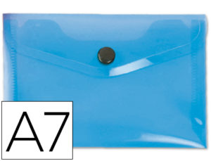 CARPETA LIDERPAPEL DOSSIER BROCHE 44222 POLIPROPILENO DIN A7 AZUL SERIE FROSTY