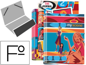 CARPETA LIDERPAPEL CLASIFICADORA FANTASIA CARTON FORRADO SOLAPA MY SCENE