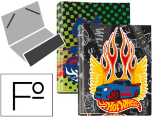 CARPETA LIDERPAPEL CLASIFICADORA FANTASIA CARTON FORRADO SOLAPA HOT WHEELS