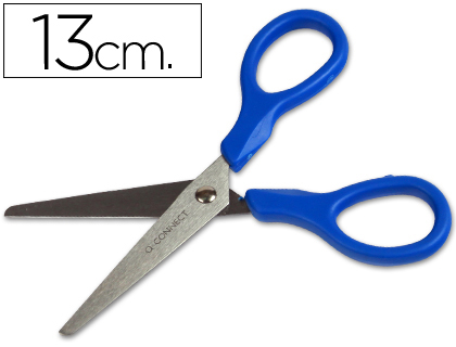 TIJERA ESCOLAR Q-CONNECT INOXIDABLE 5" -13 CM