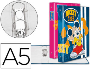 CARPETA LIDERPAPEL 2 ANILLAS 25 MM FANTASIA CARTON FORRADO A5 DISNEY