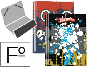 CARPETA LIDERPAPEL CLASIFICADORA FANTASIA CARTON FORRADO SOLAPA HOT WHEELS