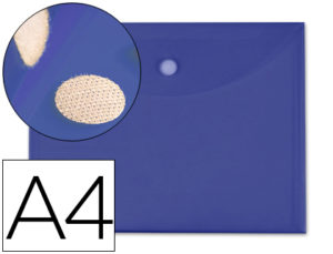CARPETA LIDERPAPEL DOSSIER A4 CIERRE DE VELCRO AZUL OSCURO
