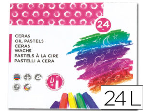 LAPICES CERA BLANDA LIDERPAPEL -CAJA DE 24 COLORES