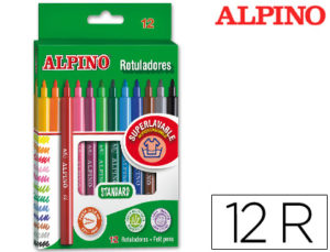 ROTULADOR ALPINO -CAJA DE 12 COLORES