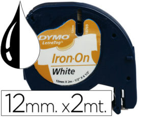 CINTA DYMO 12MM PARA ROPA MAQUINA LETRATAG