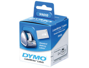 ETIQUETA ADHESIVA DYMO 99010 -TAMAÑO 89X28 MM PARA IMPRESORA 400 130 ETIQUETAS USO DIRECCIONES CAJA DE 2