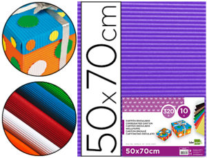 CARTON ONDULADO LIDERPAPEL 50 X 70CM 320G/M2 VIOLETA