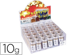 PURPURINA LIDERPAPEL PLATA BOTES DE 10 GR EXPOSITOR DE 36 UNIDADES