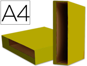 CAJA ARCHIVADOR LIDERPAPEL COLOR SYSTEM A4 AMARILLA