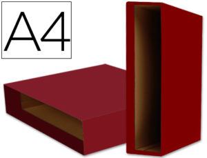 CAJA ARCHIVADOR LIDERPAPEL COLOR SYSTEM A4 ROJA