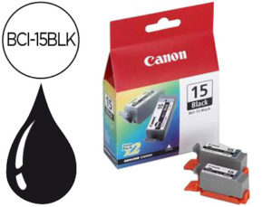 INK-JET CANON I70/80, IP90 DEPOSITO TINTA NEGRA -PACK 2- BCI-15BLK