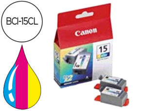 INK-JET CANON I70/80 DEPOSITO TINTA COLOR -PACK 2- BCI-15CL
