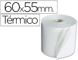 ROLLO SUMADORA TERMICO 60 MM ANCHO X 55 MM DIAMETRO SIN BISFENOL A