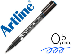 ROTULADOR ARTLINE PARA CD PUNTA DE FIBRA PERMANENTE EK-883 AZUL 0.5 MM -BLISTER DE 1 UNIDAD