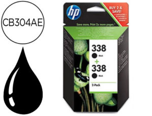 INK-JET HP PHOTOSMART C3180 VIVERA N.338 NEGRO -PACK2-