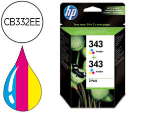 INK-JET HP OF 6300 SERIES/6315 PHOTOSMART C3180 DESKJET 5940 D4160 N.343 TRICOLOR -PACK2-