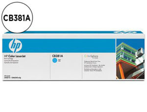 TONER HP CB381A COLOR LASERJET CP6015/CM6030/CM6040 CIAN WITH COLORSPHERE -21.000PAG- 381A