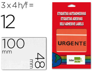 ETIQUETAS LIDERPAPEL URGENTE SOBRE DE 4 H 100X48MM 100X48MM