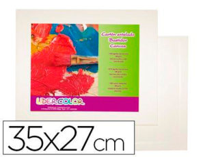 CARTON ENTELADO LIDERCOLOR 5F 35X27 CM PARA PINTURA AL OLEO Y ACRILICO