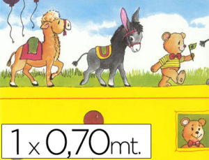 PAPEL FANTASIA INFANTIL PLEGADO SUAVE HOJA 1X0,70 MT 60 GRS