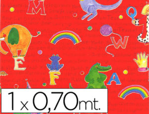 PAPEL FANTASIA INFANTIL PLEGADO SUAVE HOJA 1X0,70 MT 60 GRS