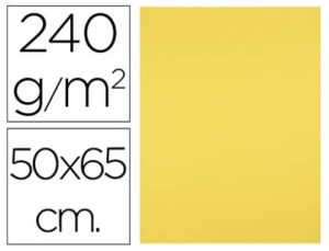 CARTULINA LIDERPAPEL 50X65 CM 240G/M2 AMARILLO LIMON