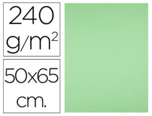 CARTULINA LIDERPAPEL 50X65 CM 240G/M2 VERDE PISTACHO