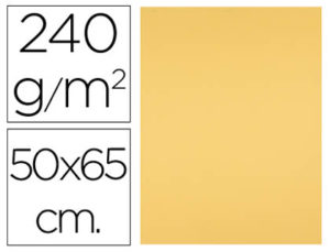 CARTULINA LIDERPAPEL 50X65 CM ORO 240 GR UNIDAD