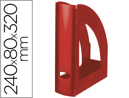 REVISTERO PLASTICO Q-CONNECT ROJO OPACO