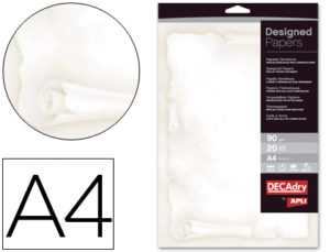 PAPEL TEMATICO DECADRY LINE PERGAMINO PAQUETE DE 20 HOJAS