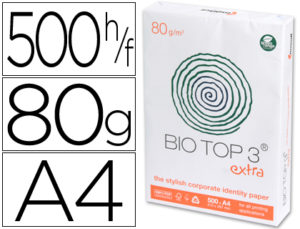PAPEL FOTOCOPIADORA BIOTOP EXTRA ECOLOGICO DIN-A4 PAQUETE DE 500 HOJAS