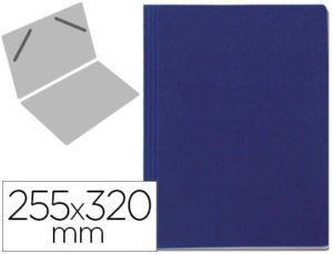 CARPETA LOMO SIMPLE VACIA CARTON FORRADO GELTEX AZUL 255X320MM