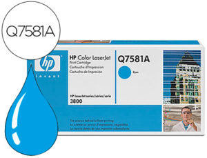 TONER HP Q7581A CIAN LASERJET 3800 6.000 PAG