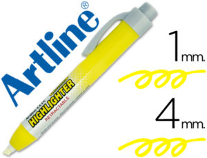 ROTULADOR ARTLINE CLIX FLUORESCENTE EK-63 AMARILLO PUNTA BISELADA 4.00 MM