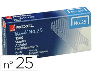 GRAPAS REXEL N. 25 21/4 -CAJA DE 1500