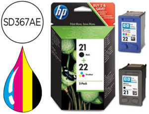 INK-JET HP N 21 + 22 DJ 3920 3940 D2360 2460 F300 350 380 2180 4100 4180 PSC SERIES 1400 OJ