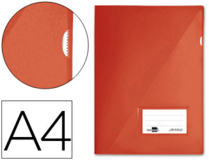 CARPETA LIDERPAPEL DOSSIER A4 UÑERO ROJA