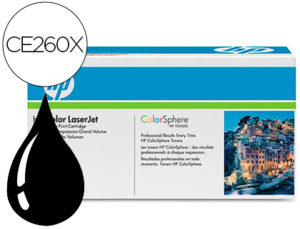 TONER HP COLOR LASERJET CP4025/CP4525 -CE260X- NEGRO 17.000 PAGS