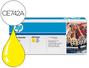 TONER HP COLOR LASERJET CP5225 CP5225N CP5225D -CE742A- AMARILLO 7.300 PAGS