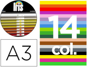 CARTULINA GUARRO A-3 29,7X42 CMS CONTENIDO «C» COLORES SURTIDOS 185 GRS