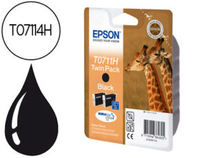 INK-JET EPSON T0711H DOBLE PACK D120 SX205 215 218 405 415 515W 600FW 610FW