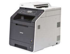 EQUIPO MULTIFUNCION BROTHER DCP-9055CDN LASER COLOR 24PPM 192MB PCL6/BRSCRIPT3 DPLX IMPRESION USB2 RED